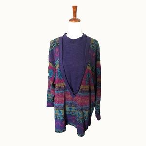 Grandmacore Vtg 80s Purple Pink Vintage Retro‎ Long Sleeve Top Sz 2X USA part 1